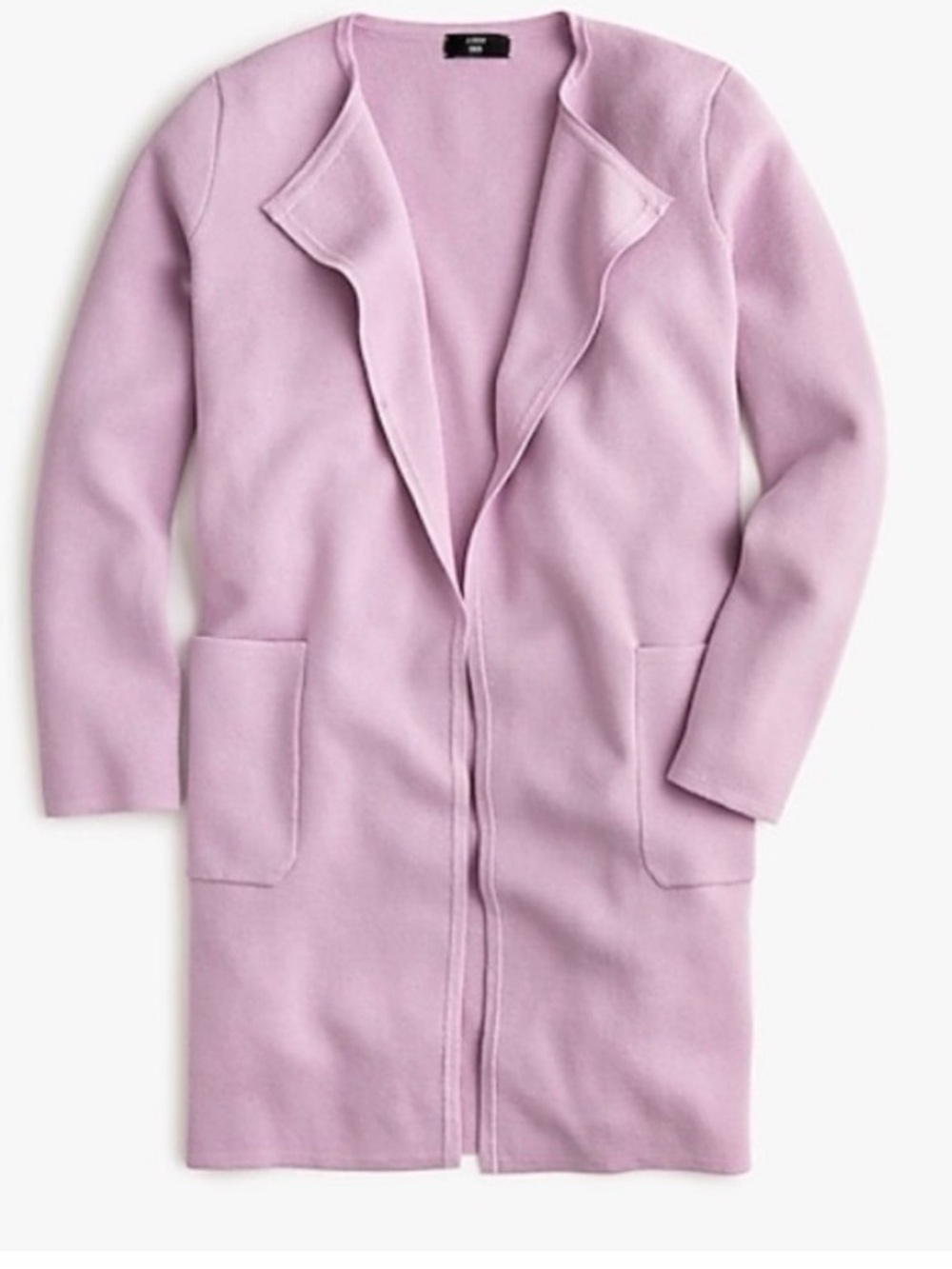 J. Crew Collarless Open-Front Long Cardigan